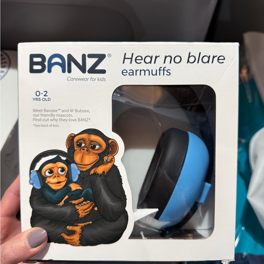 Blue and Black Earmuffs for Kids